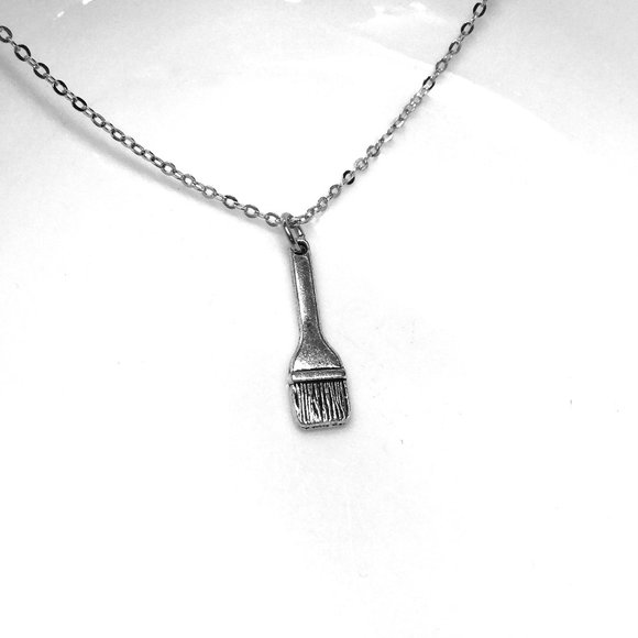 Miniature Paint Brush Charm Necklace - Picture 2 of 2